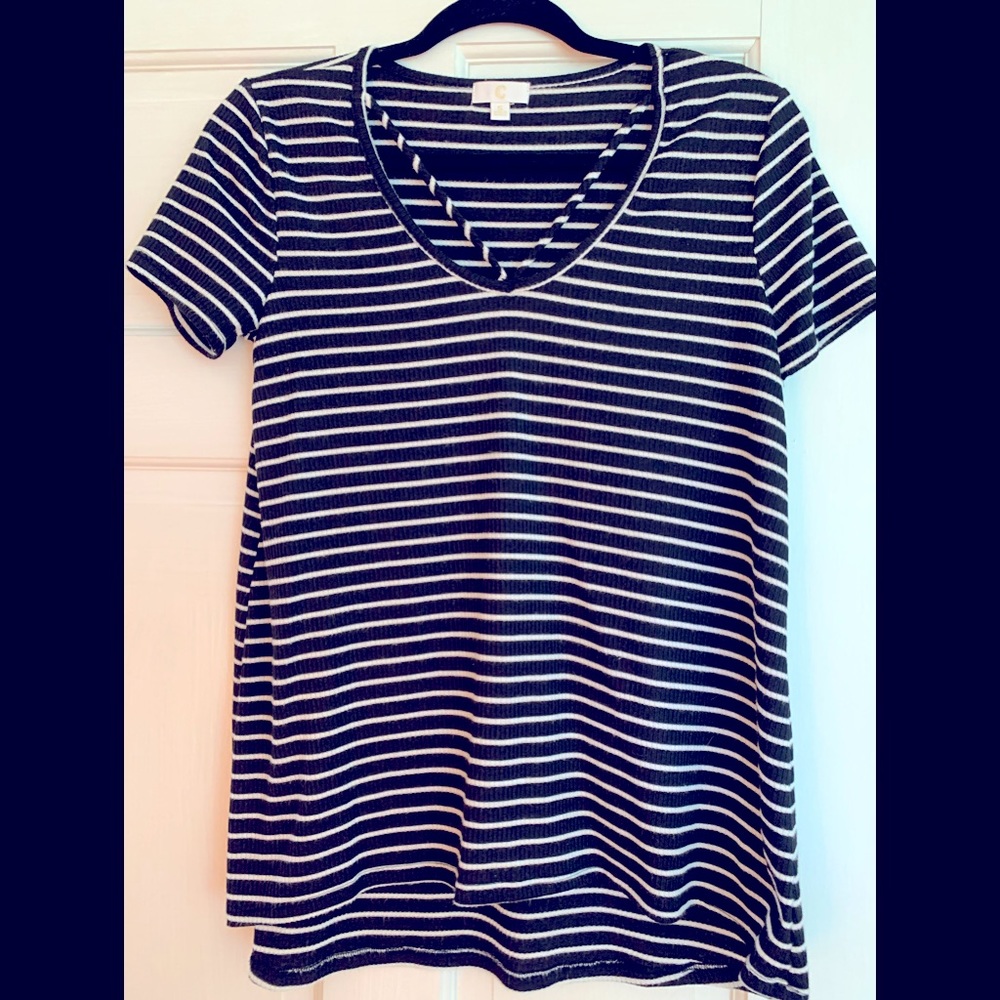 Charming Charlie black and white top